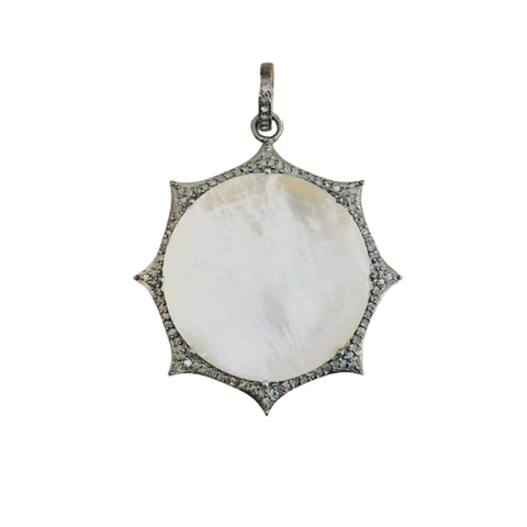 Enamel Starburst Sterling Silver Gold Fill Chain