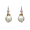Classic Pearl CZ Earrings, Earrings - Luna Lili Jewelry 