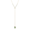 Aqua Druzy Y Necklace, Necklaces - Luna Lili Jewelry 
