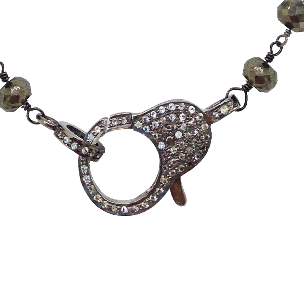 Arielle Large White Topaz Lobster Necklace, Necklaces - Luna Lili Jewelry