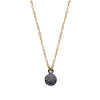 Diamond Circle Charm Choker Necklace, Necklaces - Luna Lili Jewelry 