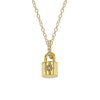 Starburst Padlock Charm Necklace, Necklace - Luna Lili Jewelry 