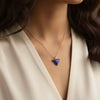 Blue Lapis White Topaz Triangle Sterling Silver Gold Fill Necklace