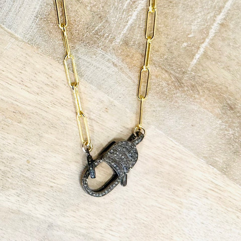 Hammered Bar Charm Necklace