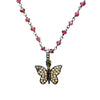 Diamond Butterfly Necklace – Sterling Silver with Rhodium Finish