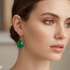 Green Onyx Earrings - 14k Gold Vermeil Sterling Silver