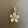 Flower White Topaz  Sterling Silver Necklace 