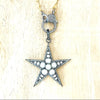 Pearl and Diamond Star Pendant