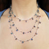 Labradorite Teardrop and Natural Pearls Necklace, Necklaces - Luna Lili Jewelry 