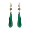 Green Onyx Circle Earrings, Earrings - Luna Lili Jewelry 