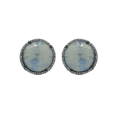 White Chalcedony Accent Earrings