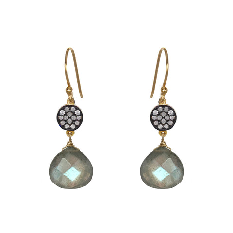 Petite Chalcedony White Topaz Accent Earrings