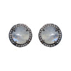 Large Moonstone & Diamond Stud Earrings, Earrings - Luna Lili Jewelry 