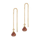 Pink Moonstone Briolette Threaders, Necklaces - Luna Lili Jewelry 
