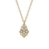 Hamsa Hand Charm Necklace, Necklace - Luna Lili Jewelry 