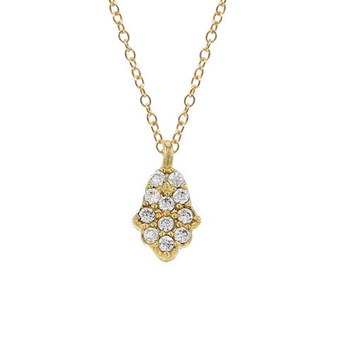 Diamond & Pearl Halo Necklace