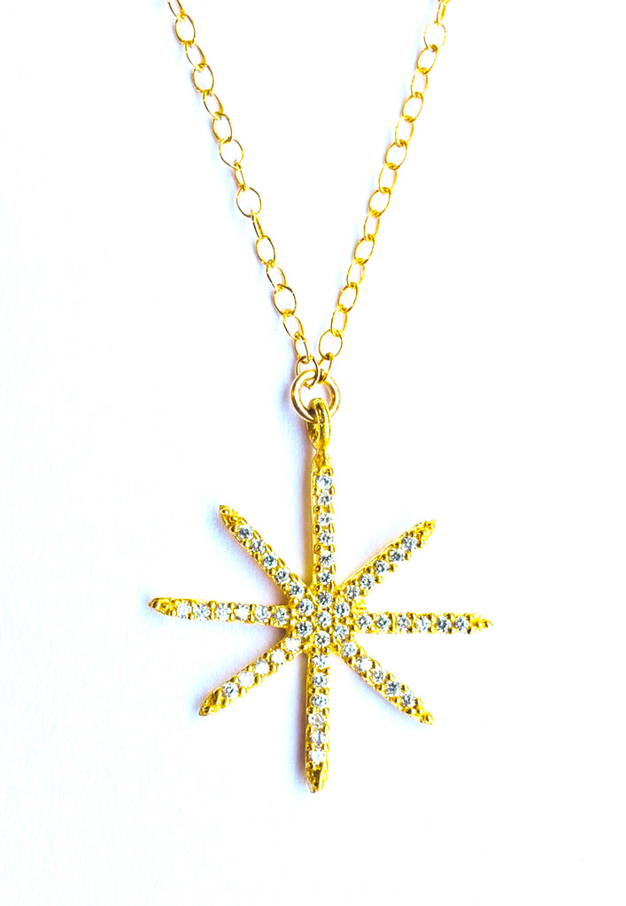 Starburst Charm Necklace, Necklaces - Luna Lili Jewelry 