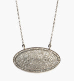 Pave Diamond Necklace, Pendant - Luna Lili Jewelry 
