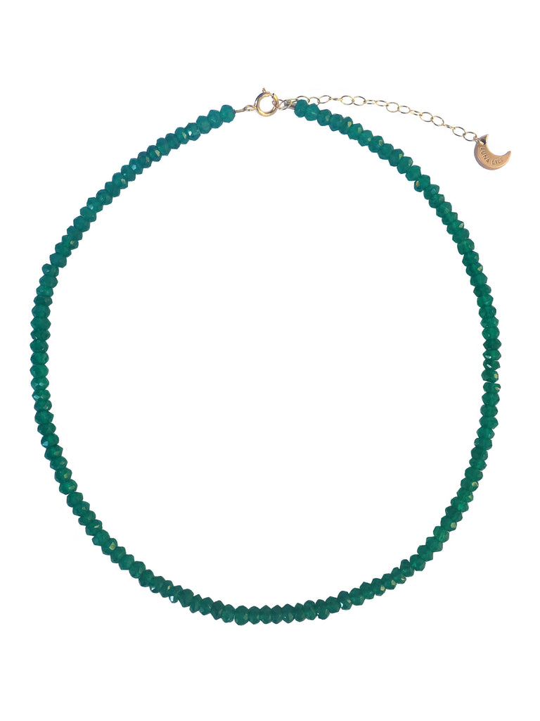 Green Onyx Bead Necklace,  - Luna Lili Jewelry 