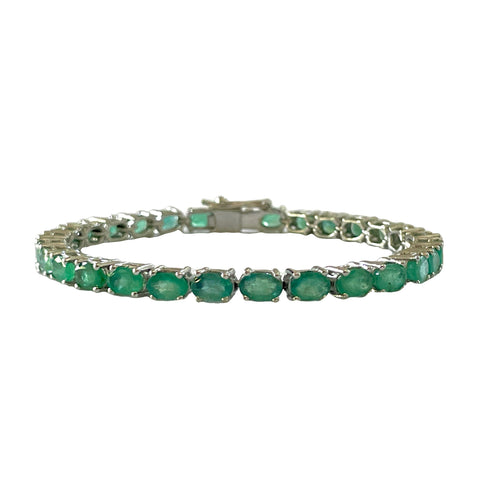Sapphire Blue Opal Tennis Bracelet