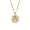 Initial Vermeil Coin Necklace, Necklaces - Luna Lili Jewelry 