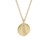 Initial Vermeil Coin Necklace, Necklaces - Luna Lili Jewelry 