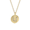 Initial Vermeil Coin Necklace, Necklaces - Luna Lili Jewelry 