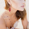 Ruby Tassel Necklace, Necklaces - Luna Lili Jewelry 
