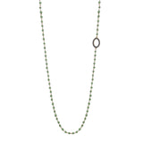 Amazonite & Oval White Topaz Necklace, Necklaces - Luna Lili Jewelry 
