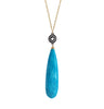 Turquoise Accent Necklace, Necklaces - Luna Lili Jewelry 