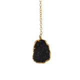 Druzy and Labradorite Drop Y Necklace, Necklaces - Luna Lili Jewelry 