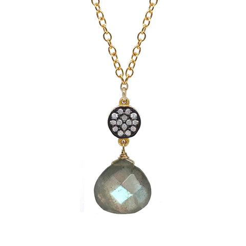 Pyrite & Rutilated Quartz Necklace