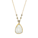 Teardrop White Druzy, Necklaces - Luna Lili Jewelry 