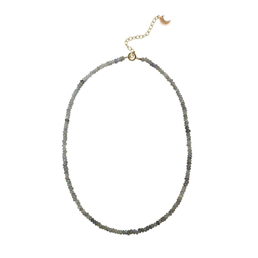 Delicate Labradorite Choker Necklace, Necklaces - Luna Lili Jewelry 