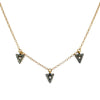 Oxidized Triangle Trio Necklace, Necklaces - Luna Lili Jewelry 
