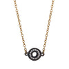 White Topaz Tiny Circle Choker Necklace, Necklaces - Luna Lili Jewelry 