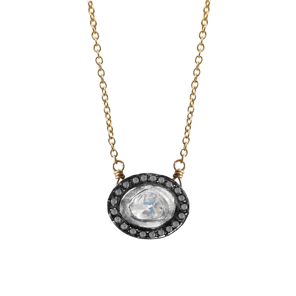 Medium Polki Diamond Necklace, Earrings - Luna Lili Jewelry 