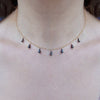 Pyrite Drop Choker Necklace, Necklaces - Luna Lili Jewelry 