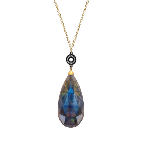 Opal Moon Glow" Moonstone, Opal & Diamond Pendant