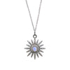 Small Moonstone Starburst Necklace, Necklaces - Luna Lili Jewelry 