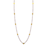 Amethyst & Gold Disc Necklace, Necklaces - Luna Lili Jewelry 