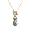 Toggle Labradorite 3 Charm Necklace, Necklace - Luna Lili Jewelry 