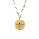 Small Cubic Zirconia Starburst Charm, Necklace - Luna Lili Jewelry 