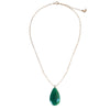 Large Green Onyx Bella Necklace, Pendant - Luna Lili Jewelry 