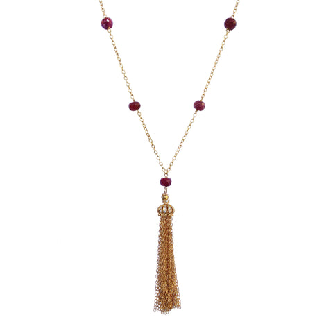 Ruby Multicolored Tourmaline Necklace