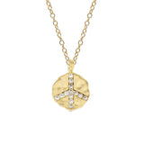 Peace Charm Necklace, Necklace - Luna Lili Jewelry 