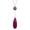 Teardrop Ruby Y Necklace, Necklaces - Luna Lili Jewelry 