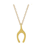 Wishbone Charm Necklace, Pendant - Luna Lili Jewelry 