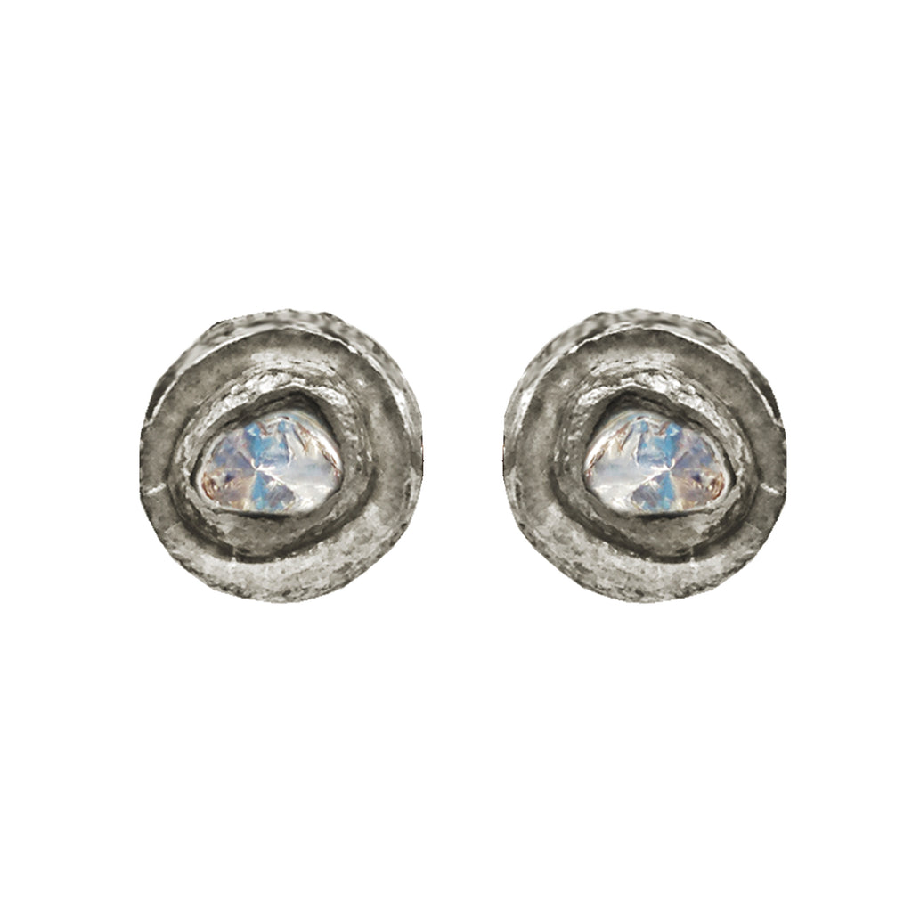 Small Polki Diamond Studs, Earrings - Luna Lili Jewelry 