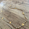 Natural Pearl Long Necklace with Gold Discs, Necklace - Luna Lili Jewelry 